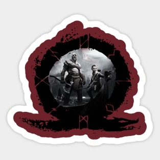 God Of War - The Boat In The Ring Black & White Sticker